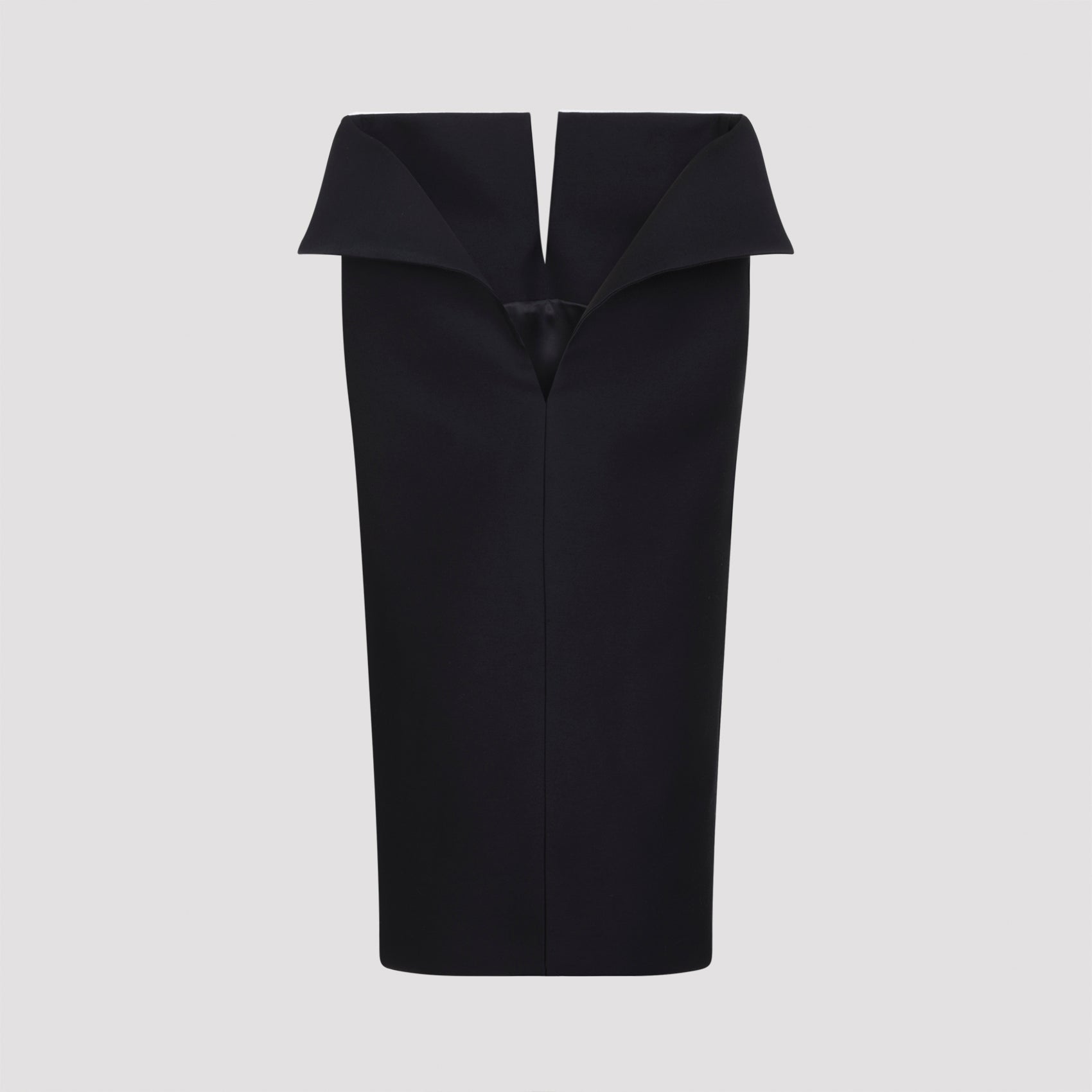 Black Wool Vareuse Dress