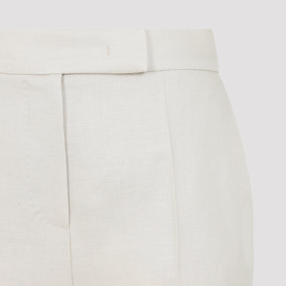 White Linen Bermuda