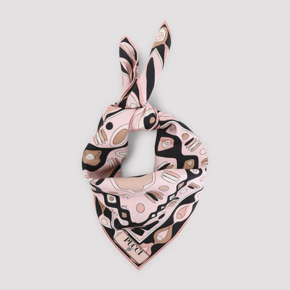 Pink 90x90 Silk Foulard