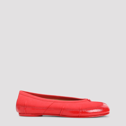 Siren Red Calf Leather Tabi New Ballerina