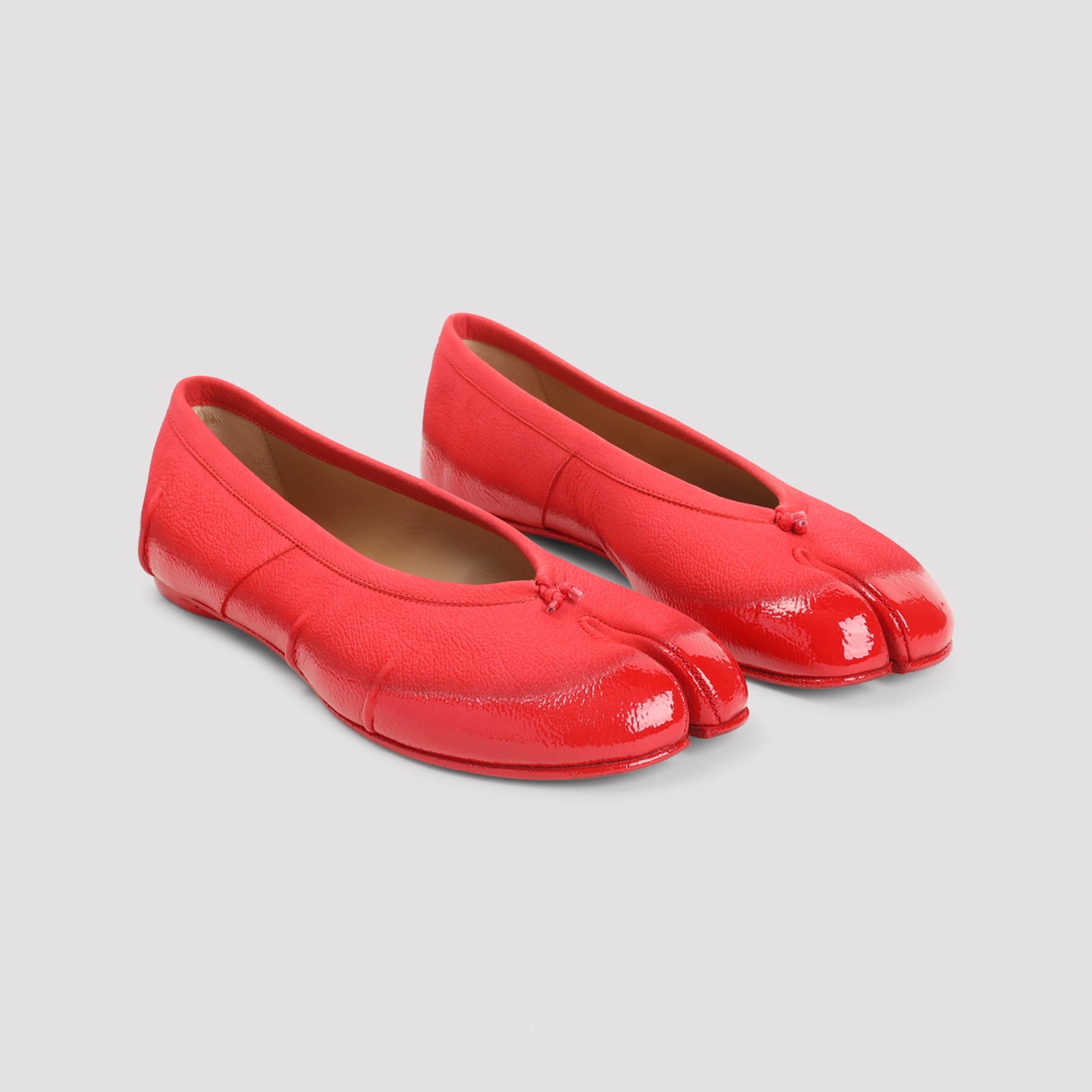 Siren Red Calf Leather Tabi New Ballerina