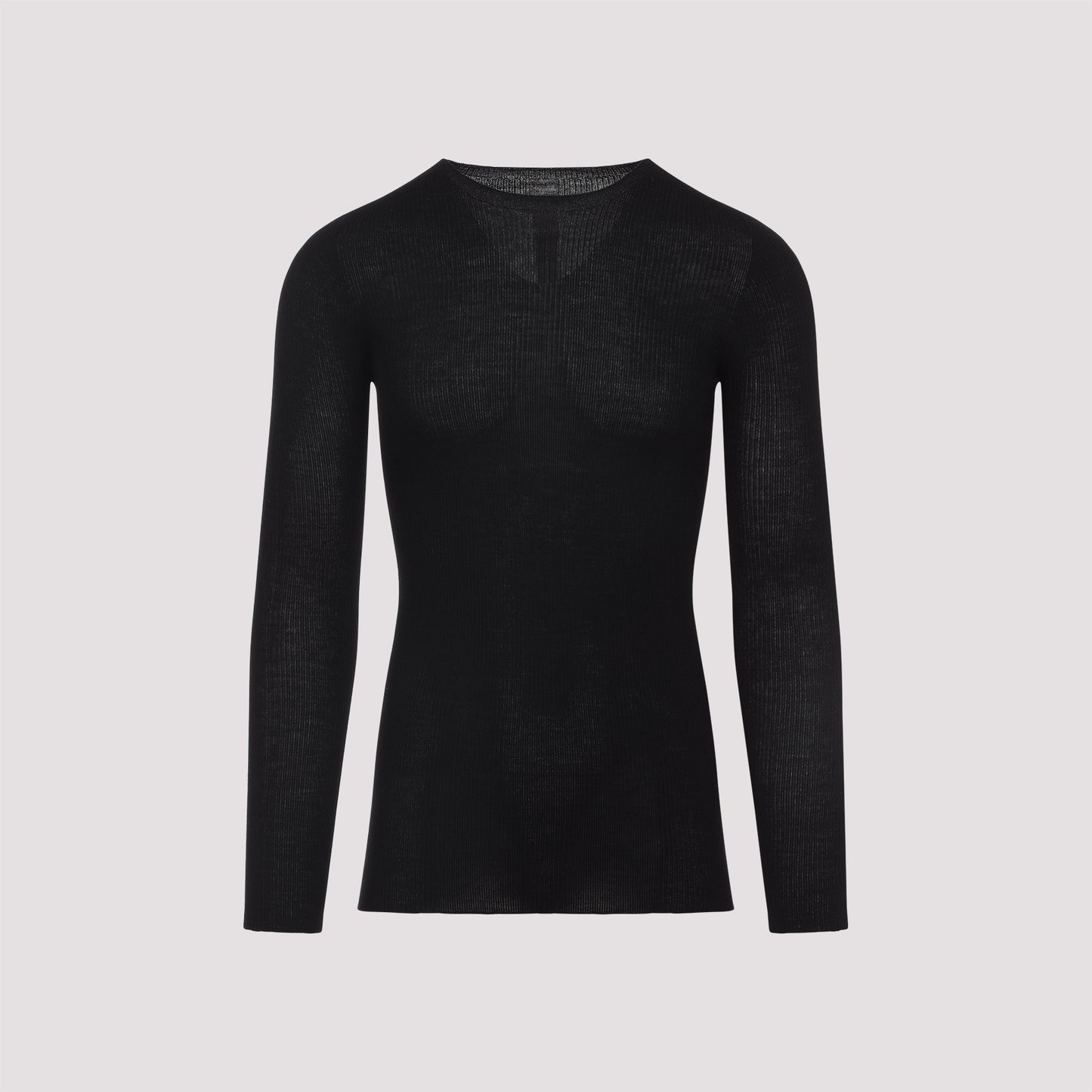 ribbed round neck pullover-image-1