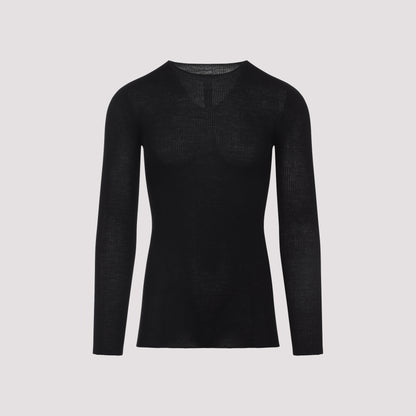 ribbed round neck pullover-image-1