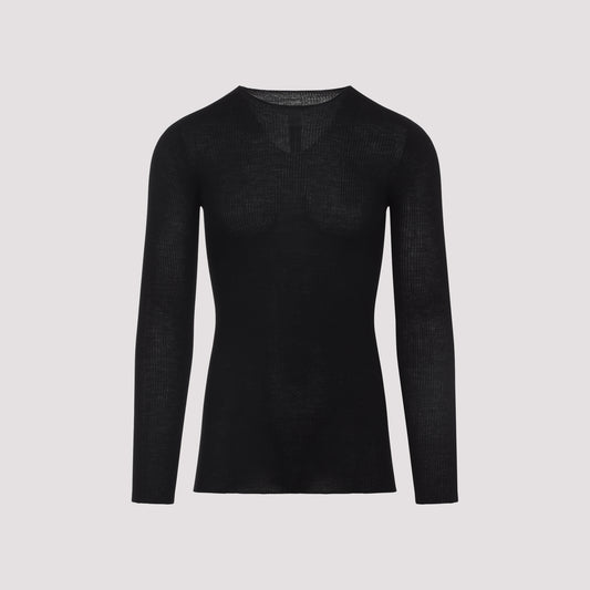 ribbed round neck pullover-image-1