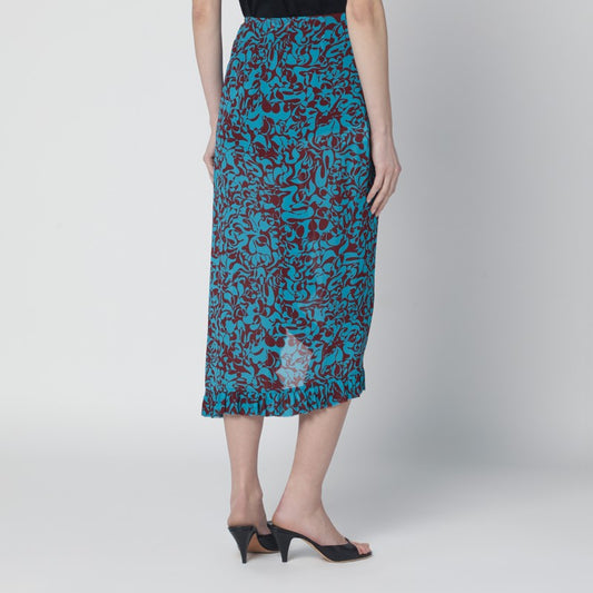 Midi skirt with gathered detail