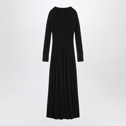 Black Viscose Dress With Cut-out