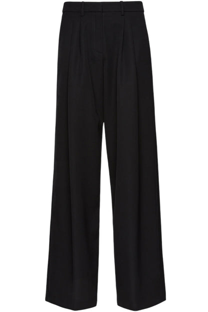Wide-Leg Tailored Wool Pants