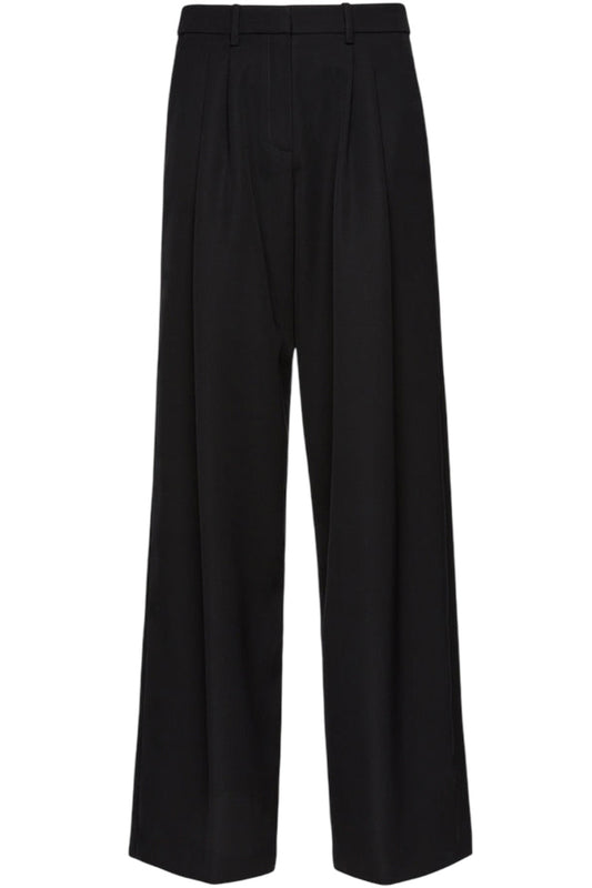 Wide-Leg Tailored Wool Pants