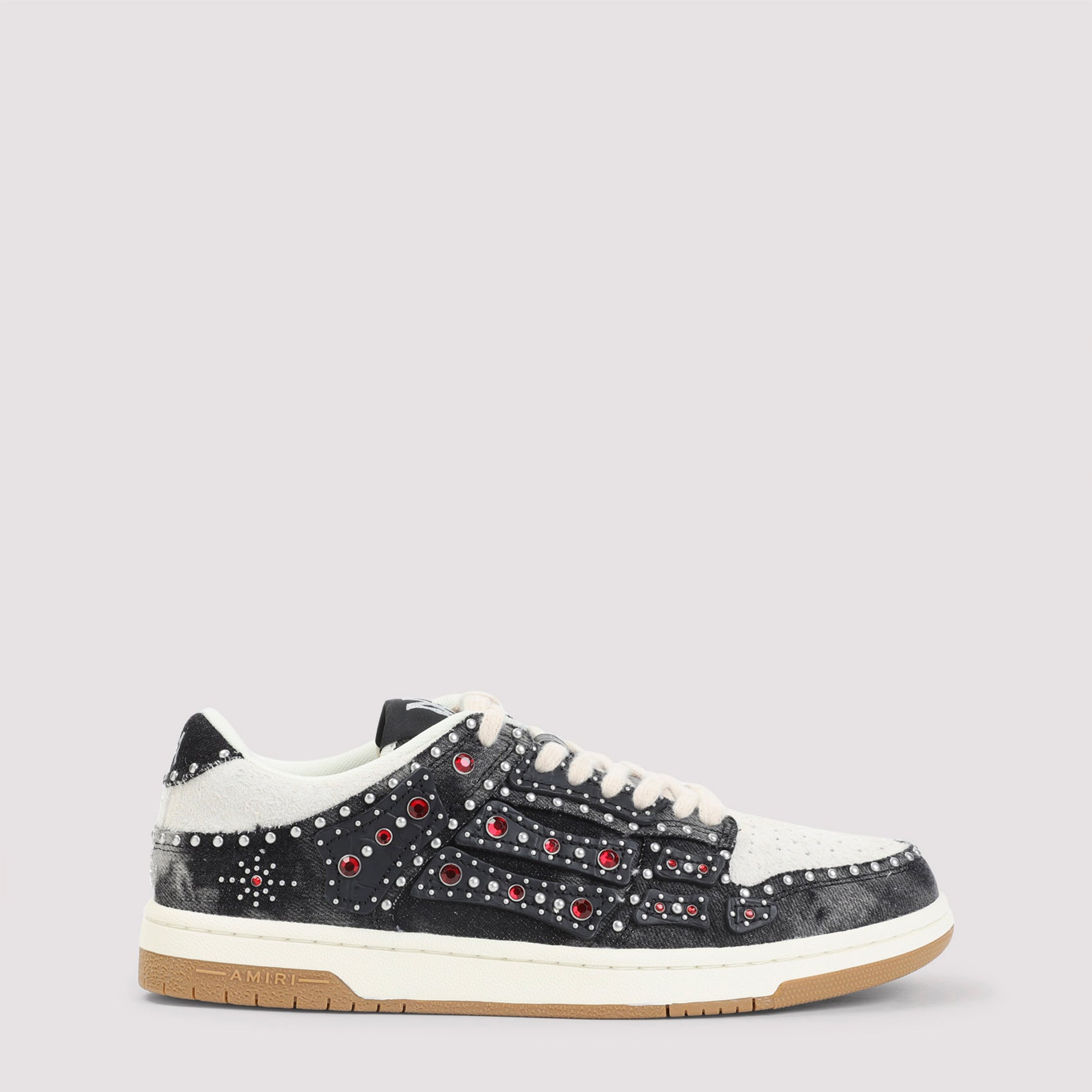 studded skeleton top low sneakers-image-1