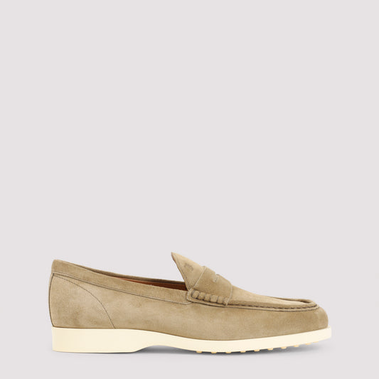 Juta Brown Suede Leather Light Loafers