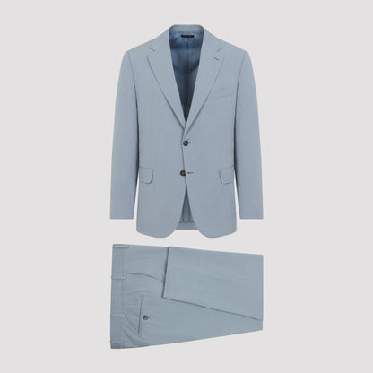Light Blue Trevi Cotton Suit