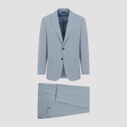 Light Blue Trevi Cotton Suit