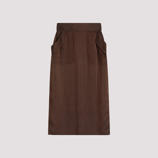 silk midi skirt-image-1