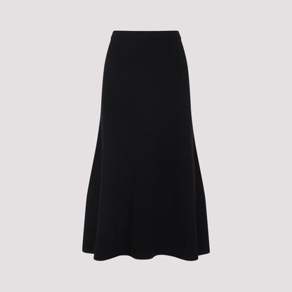 virgin wool midi skirt-image-1