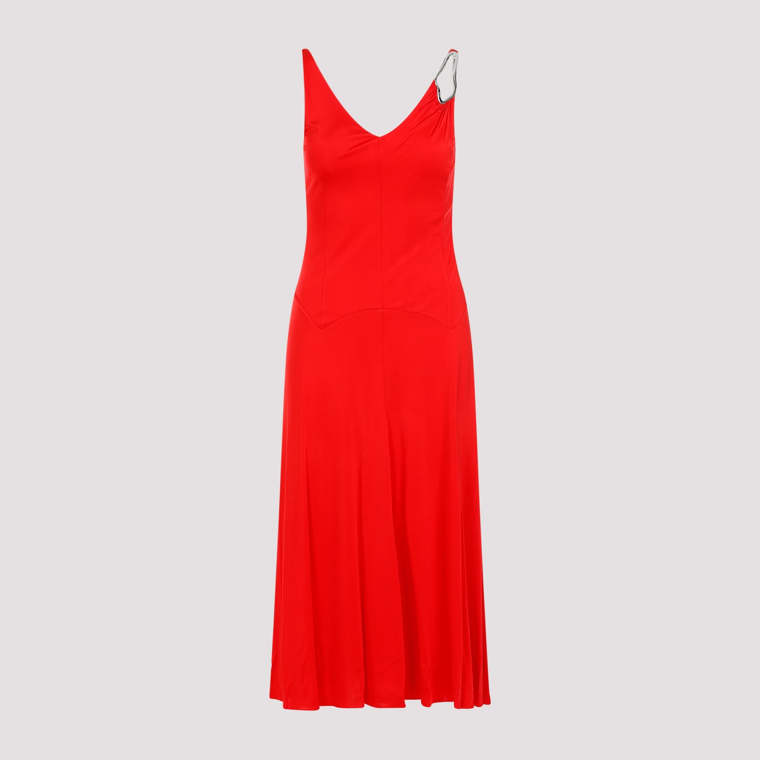 sleeveless a-line midi dress-image-1