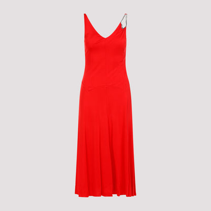 sleeveless a-line midi dress-image-1