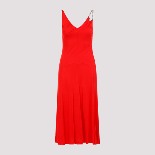 sleeveless a-line midi dress-image-1