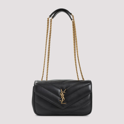 Black LouLou Lamb Leather Shoulder Bag