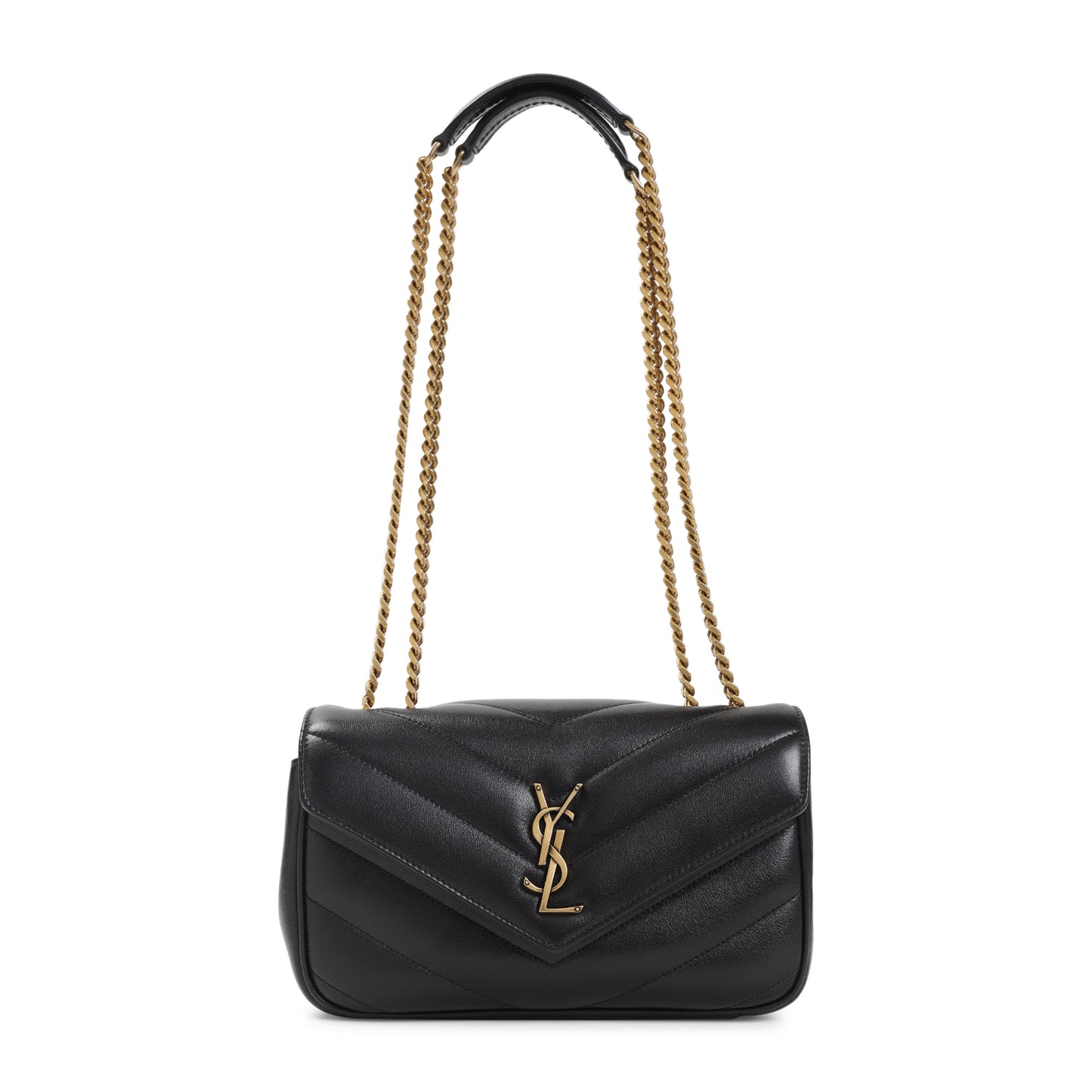 Black LouLou Lamb Leather Shoulder Bag
