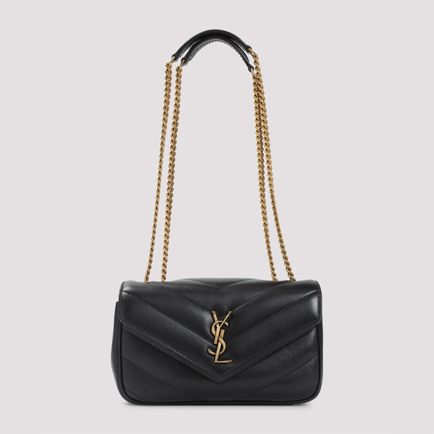Black LouLou Lamb Leather Shoulder Bag