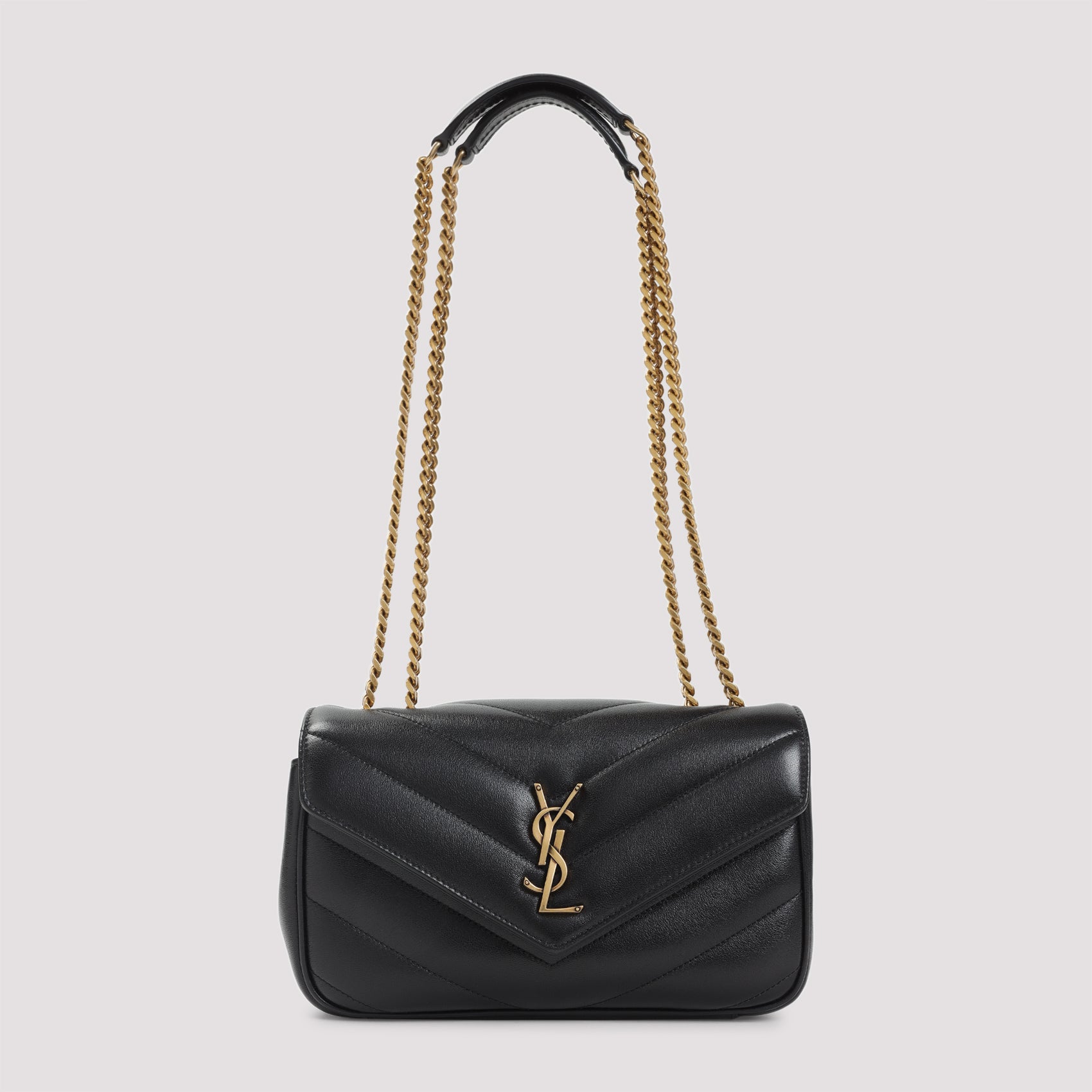 Black LouLou Lamb Leather Shoulder Bag