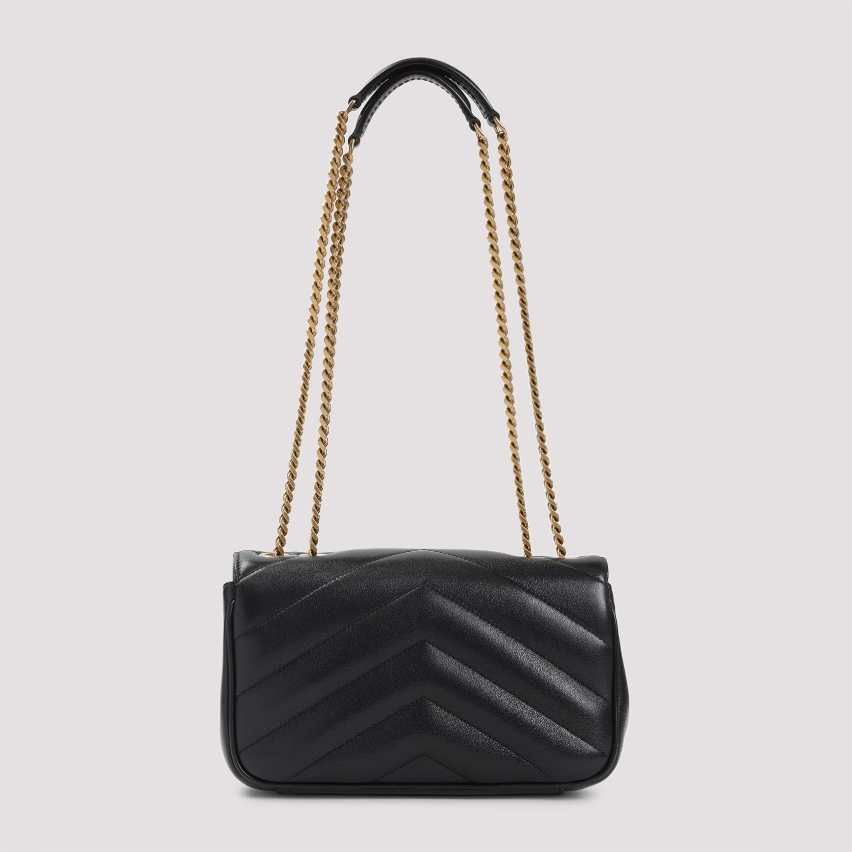 Black LouLou Lamb Leather Shoulder Bag