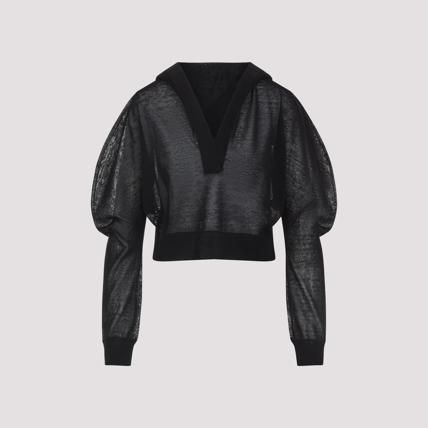 alaïa long sleeves hooded top-image-1