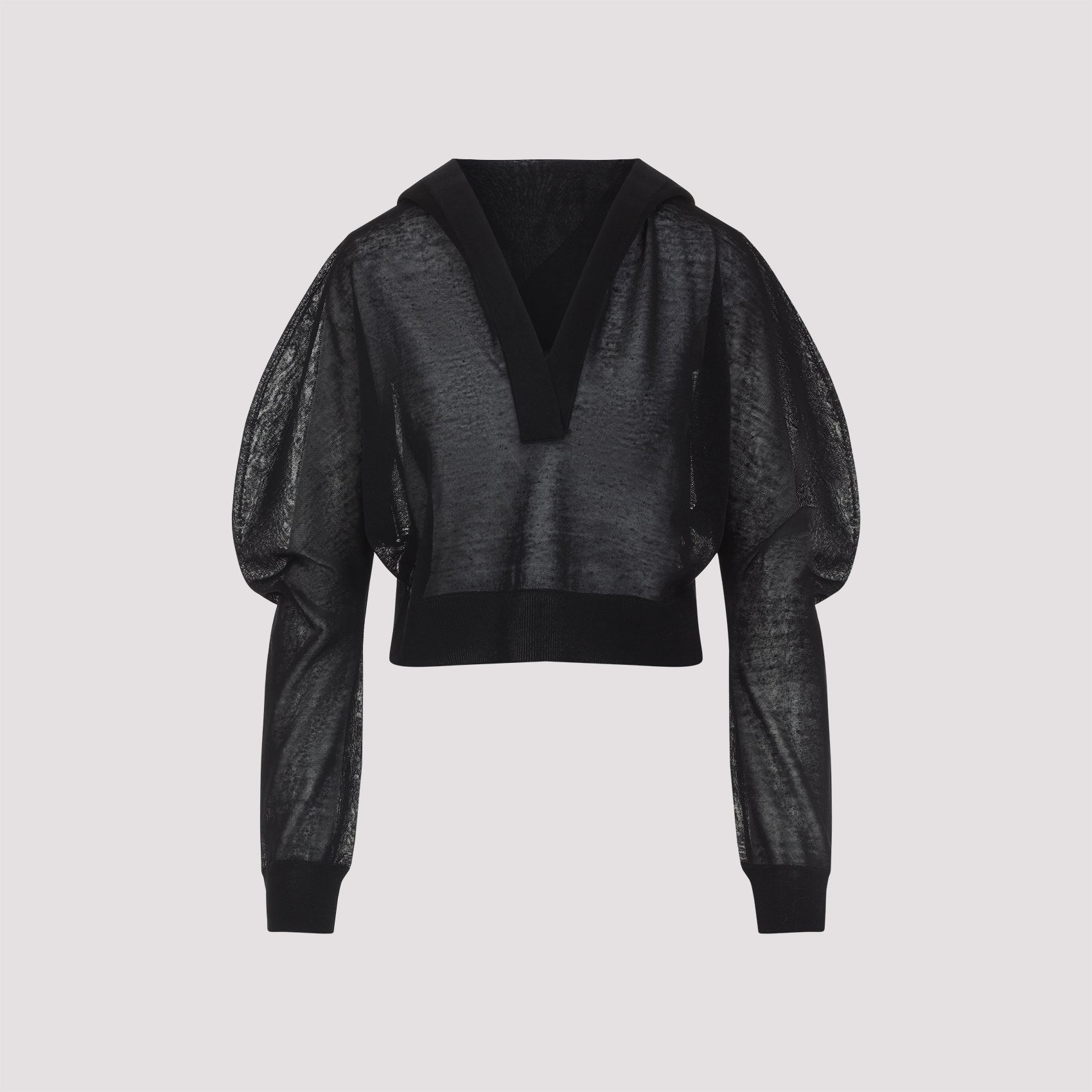 alaïa long sleeves hooded top-image-1