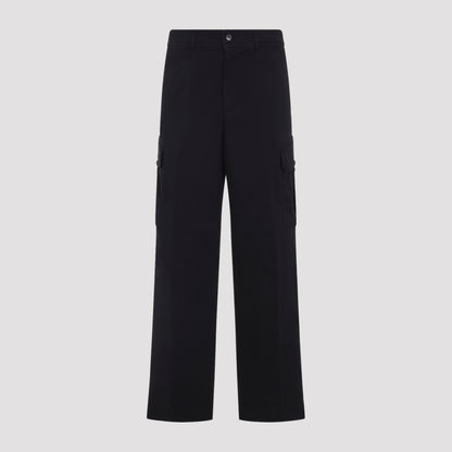 Black Cotton Paxer Bis Cargo Pants