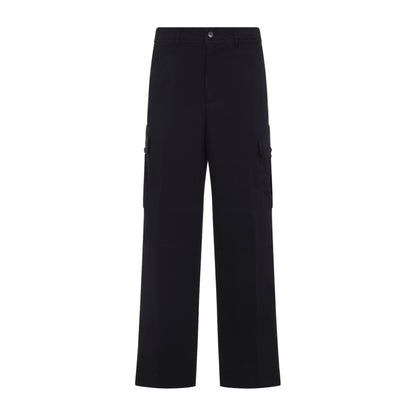 Black Cotton Paxer Bis Cargo Pants