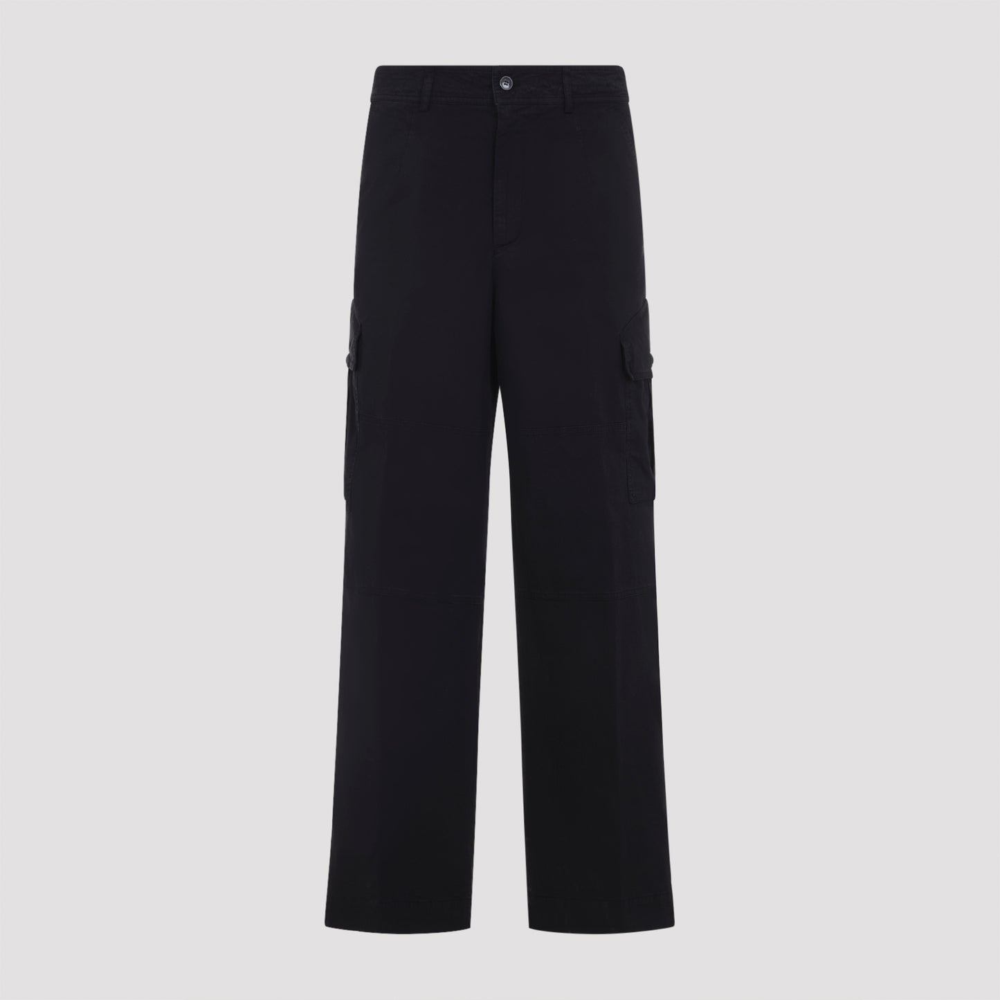 Black Cotton Paxer Bis Cargo Pants