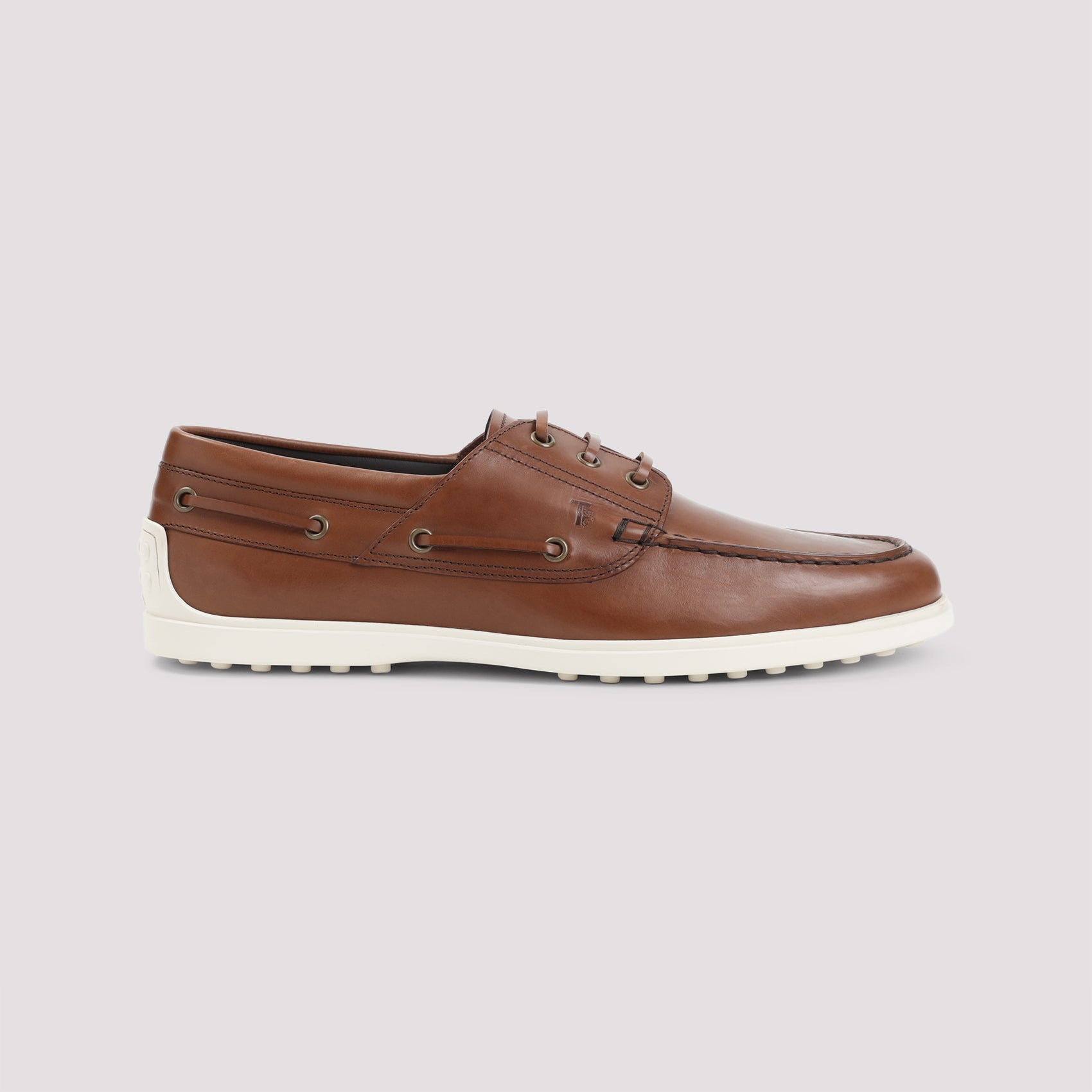 Teak Brown Leather Boat Loafer