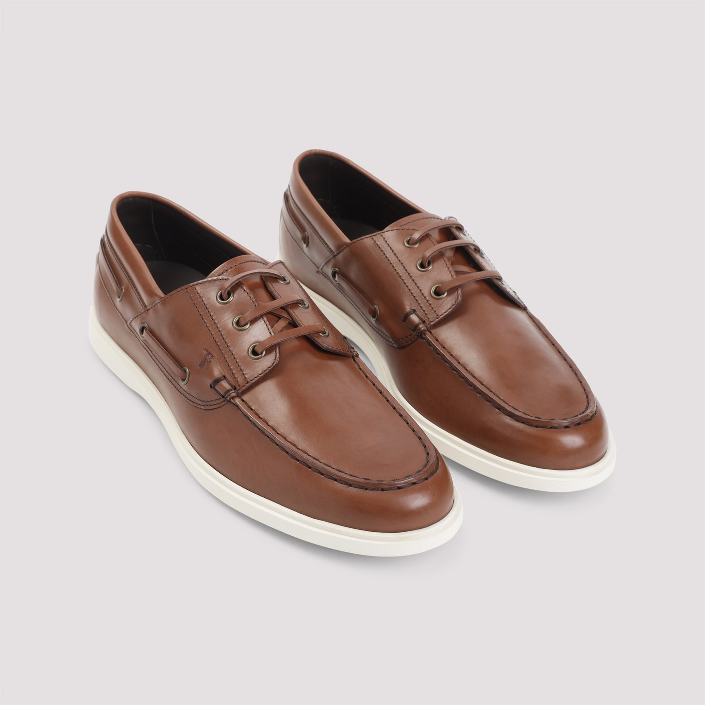 Teak Brown Leather Boat Loafer