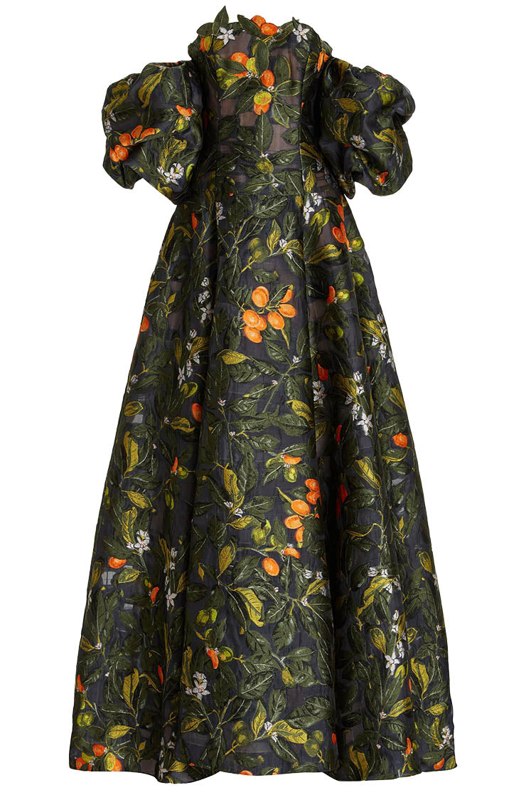 OFF-SHOULDER PUFF GOWN
