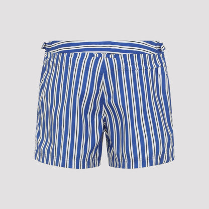 Combo Blue White Regimental Stripe Swim Shorts