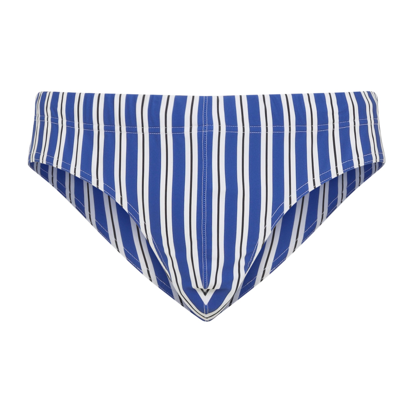 Combo Blue White Regimental Stripe Swim Brief
