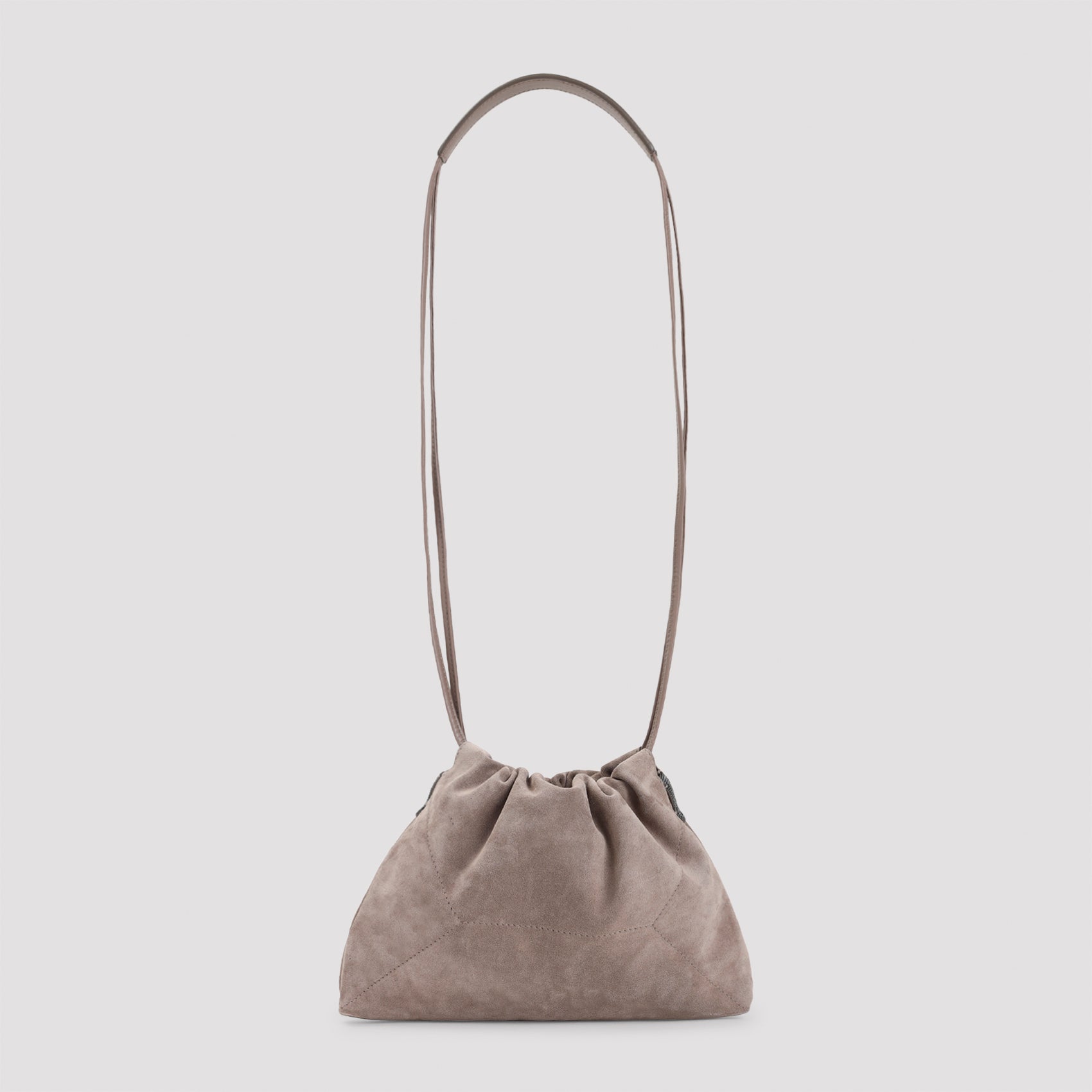 Shore Brown Suede Leather Cross Body Bag
