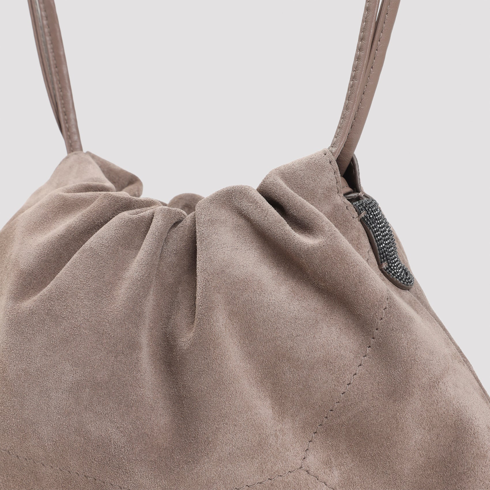 Shore Brown Suede Leather Cross Body Bag