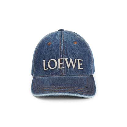 Denim Blue Cotton Denim Cap