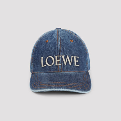 Denim Blue Cotton Denim Cap
