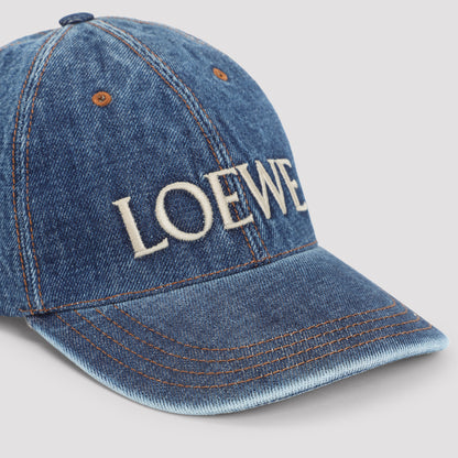 Denim Blue Cotton Denim Cap