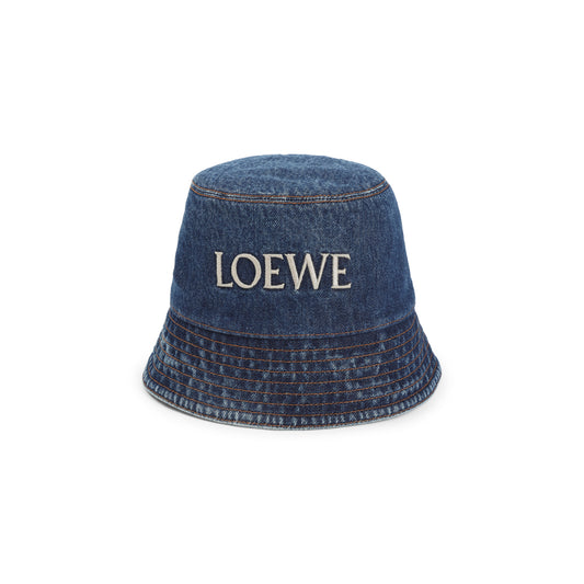 Denim Blue Cotton Bucket Hat
