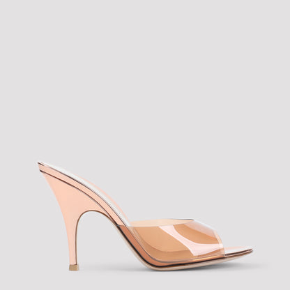 Rose Gold Leather Sandals