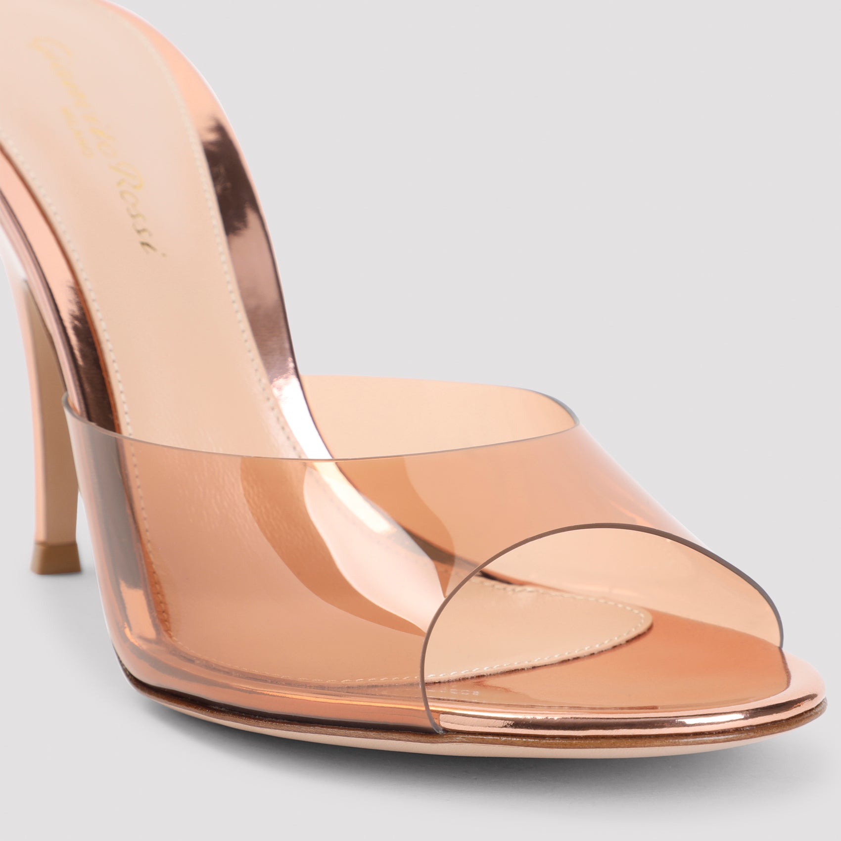 Rose Gold Leather Sandals