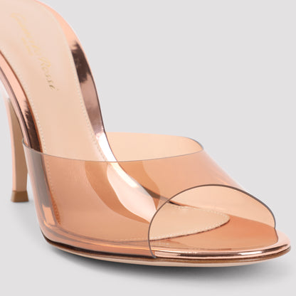 Rose Gold Leather Sandals