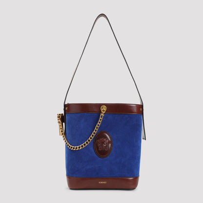 Palissandro Blue Goat Leather Small Bucket Handbag