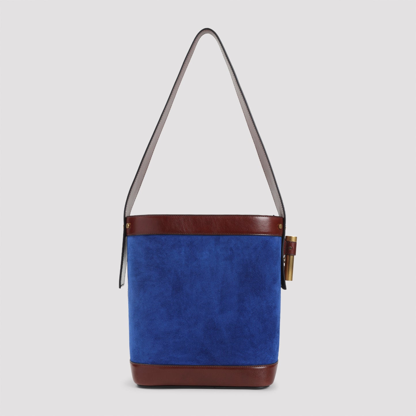 Palissandro Blue Goat Leather Small Bucket Handbag