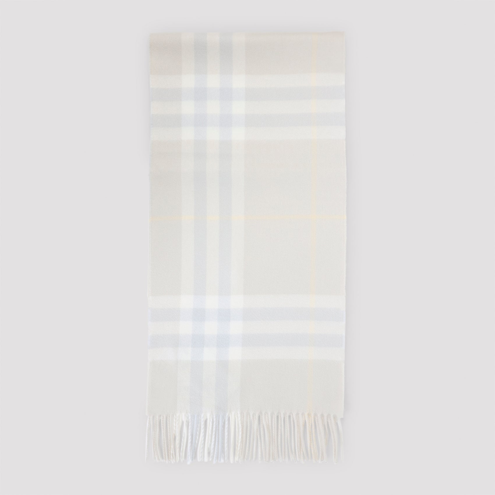 Smoke Grey Cashmere Giant Check Scarf