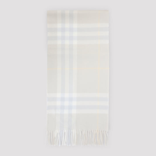 Smoke Grey Cashmere Giant Check Scarf