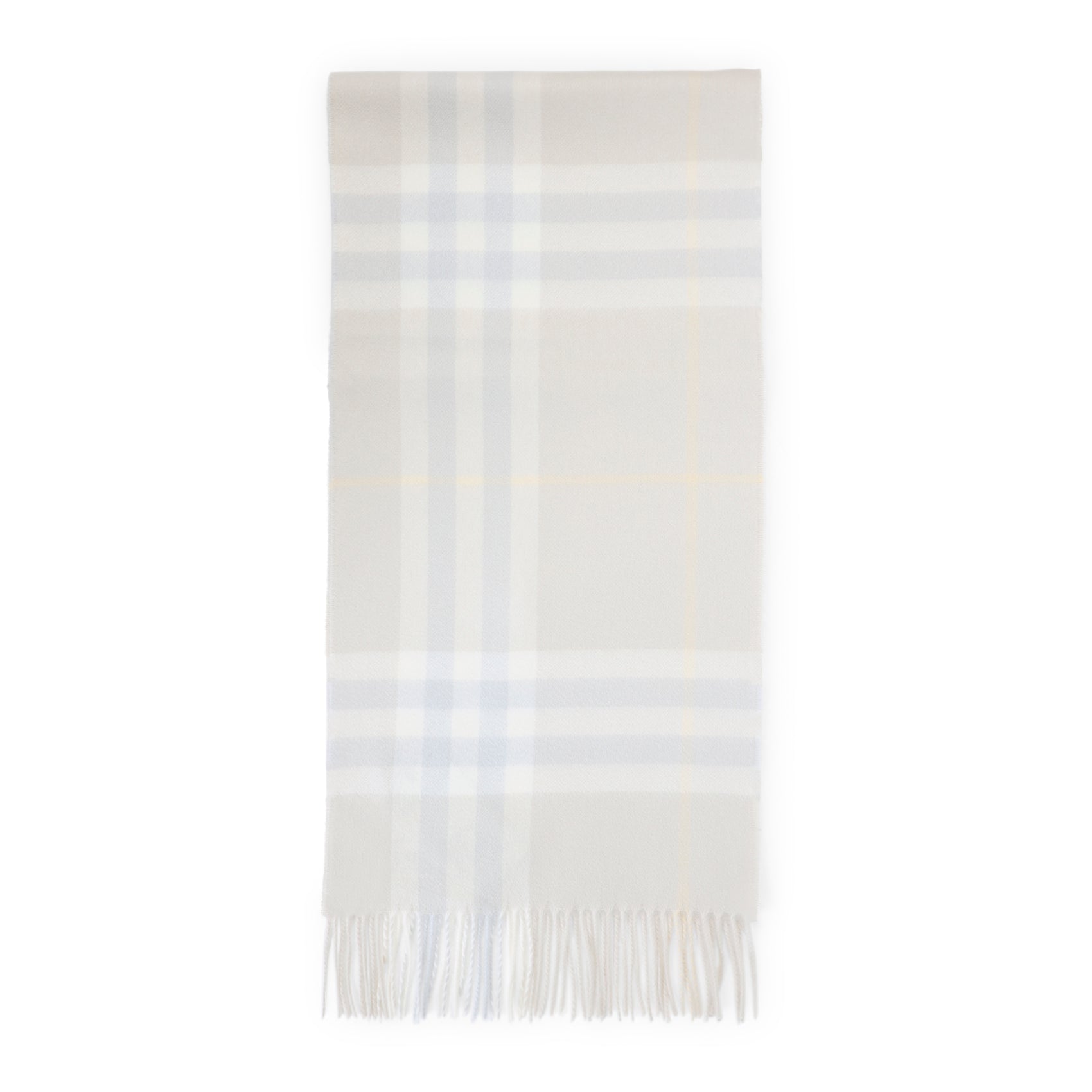 Smoke Grey Cashmere Giant Check Scarf